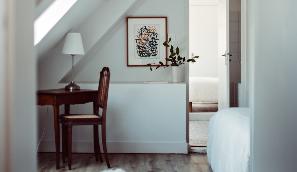 Chambre en enfilade avec bureau