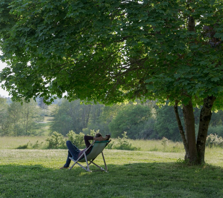 Jardin avec vue sur la nature